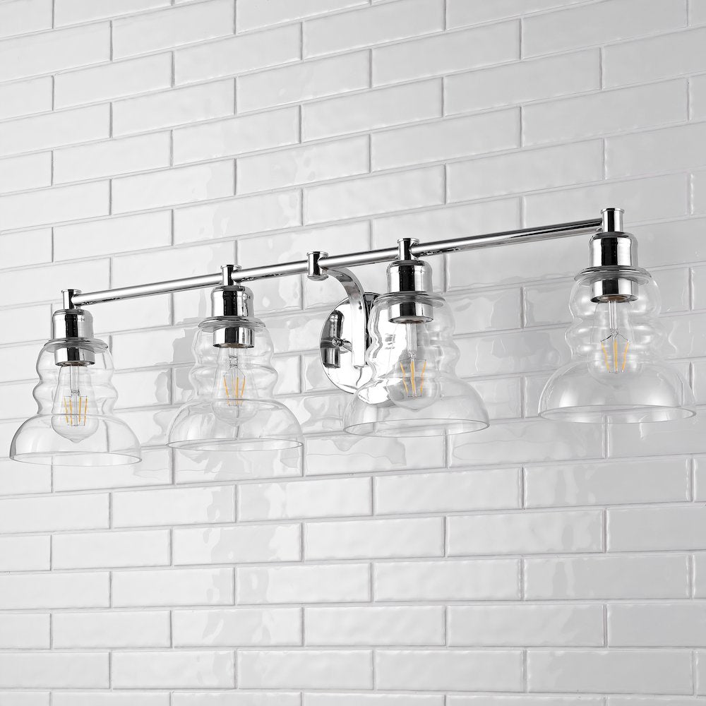 Manhattan Vintage Metal/Glass Industrial Rustic Led Vanity