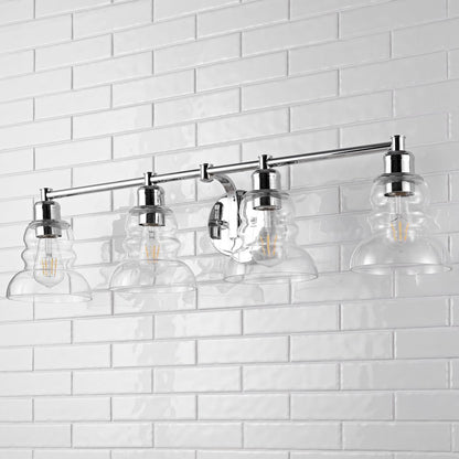 Manhattan Vintage Metal/Glass Industrial Rustic Led Vanity