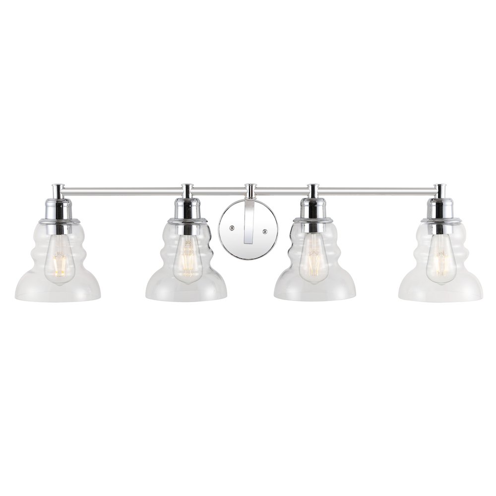 Manhattan Vintage Metal/Glass Industrial Rustic Led Vanity