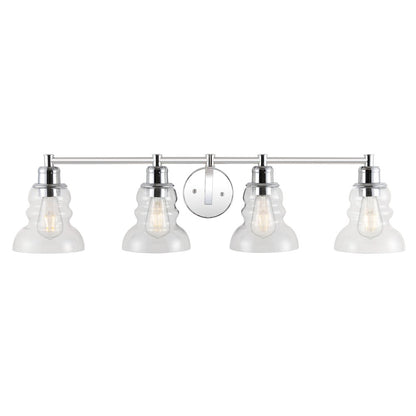 Manhattan Vintage Metal/Glass Industrial Rustic Led Vanity