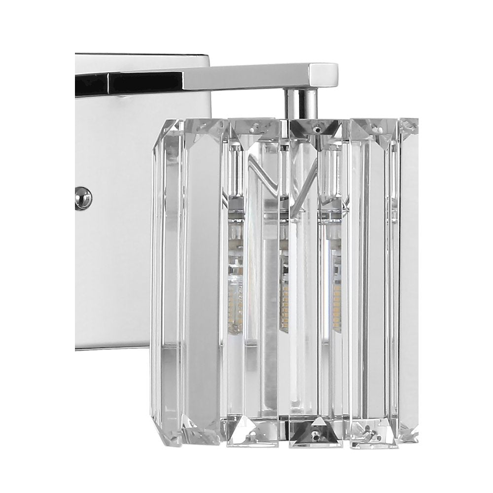 Coco Prism Vintage Metal/Glass Classic Glam Led Vanity Light