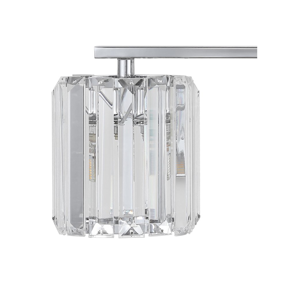 Coco Prism Vintage Metal/Glass Classic Glam Led Vanity Light
