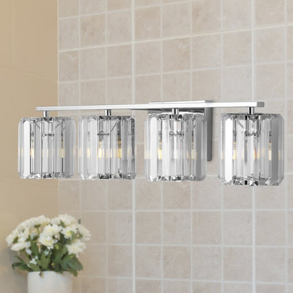 Coco Prism Vintage Metal/Glass Classic Glam Led Vanity Light