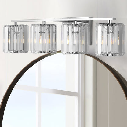 Coco Prism Vintage Metal/Glass Classic Glam Led Vanity Light