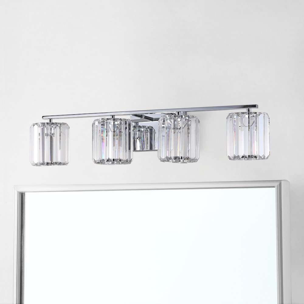 Coco Prism Vintage Metal/Glass Classic Glam Led Vanity Light