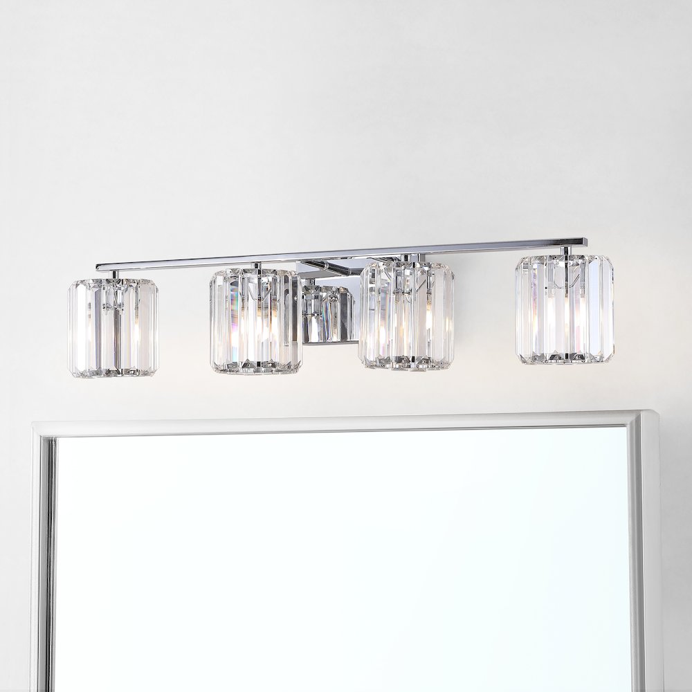 Coco Prism Vintage Metal/Glass Classic Glam Led Vanity Light