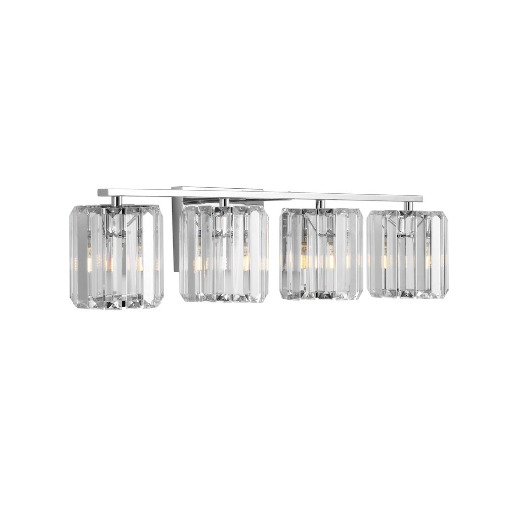 Coco Prism Vintage Metal/Glass Classic Glam Led Vanity Light