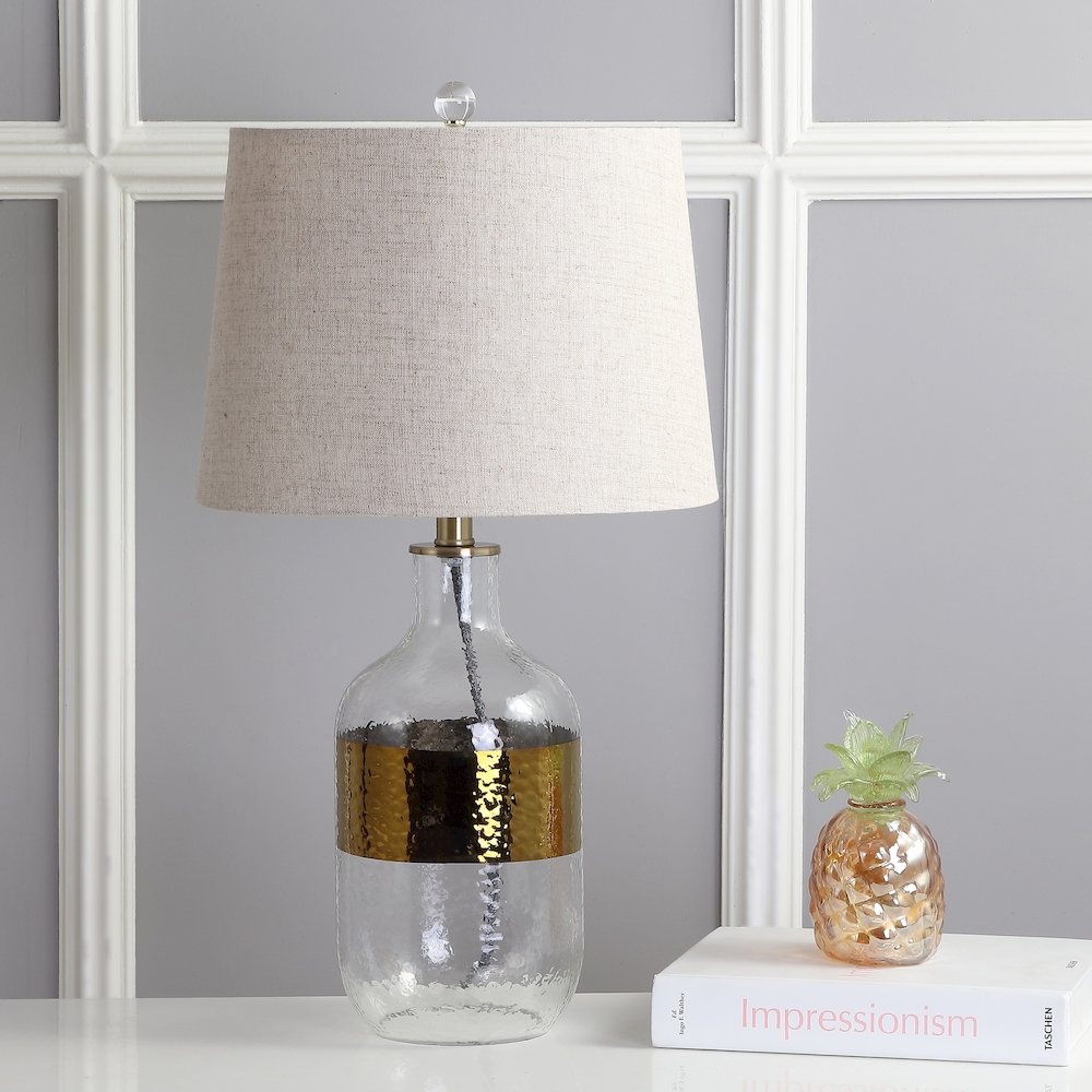 Stevens Glass Led Table Lamp