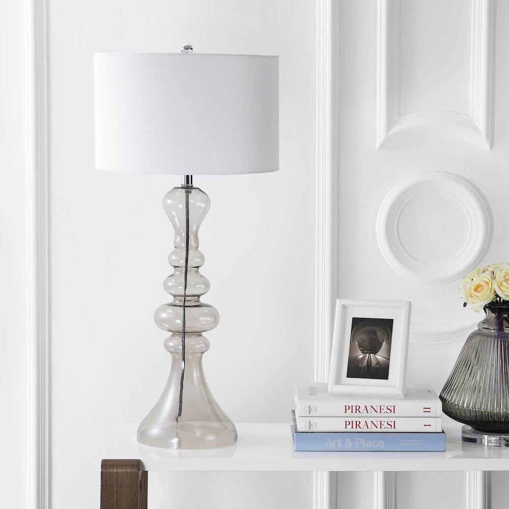 Madeline Curved Glass Led Table Lamp