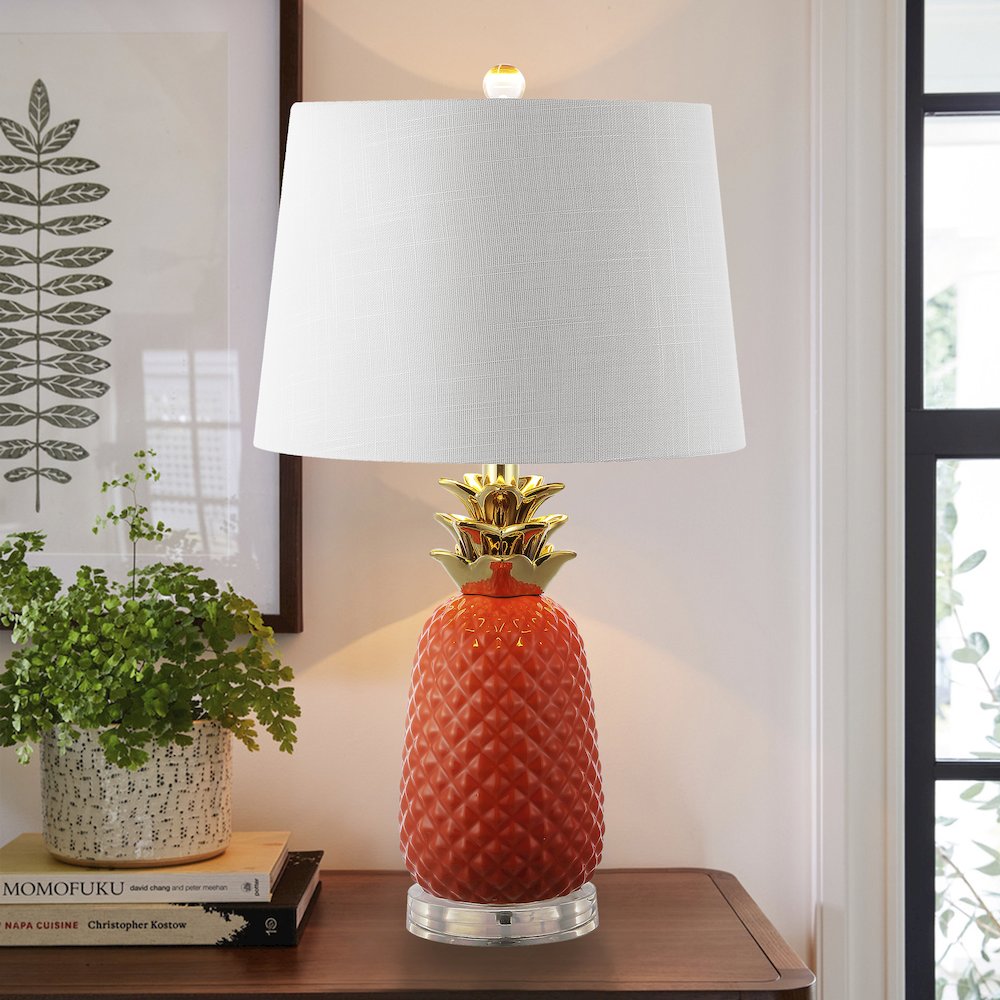 Pineapple Ceramic Led Table Lamp