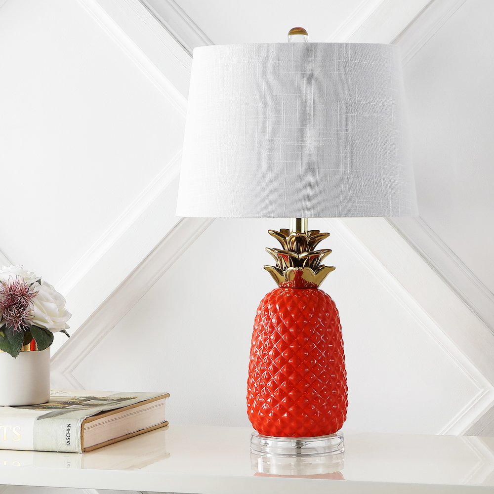 Pineapple Ceramic Led Table Lamp