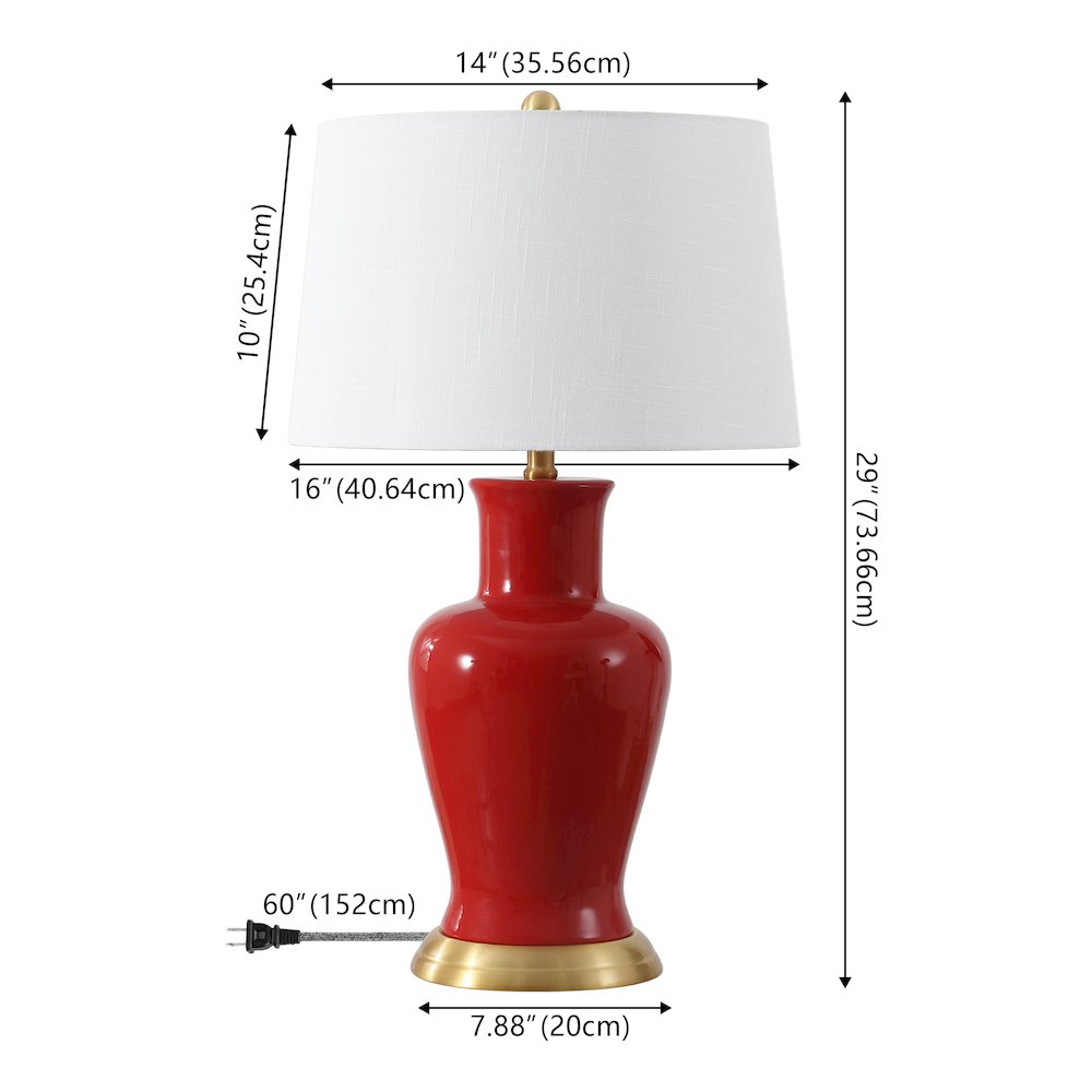 Julian Traditional Classic Ceramic Urn LED Table Lamp