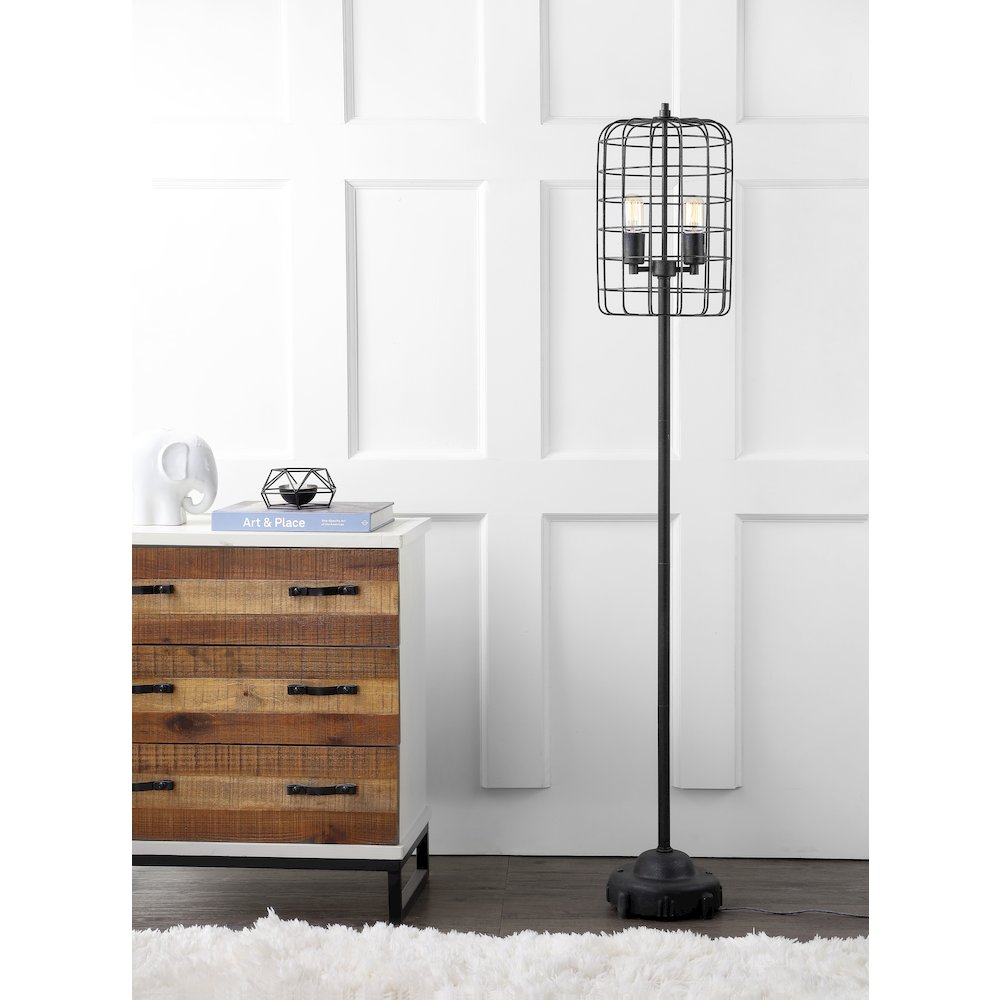 Odette Industrial Metal Floor Lamp
