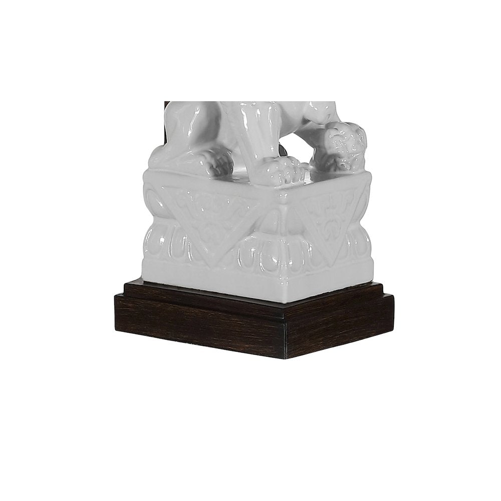 Guardian Lion Ceramic Classic Modern Led Table Lamp