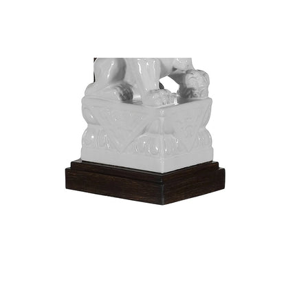 Guardian Lion Ceramic Classic Modern Led Table Lamp