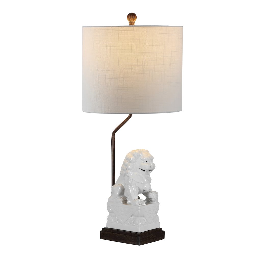 Guardian Lion Ceramic Classic Modern Led Table Lamp