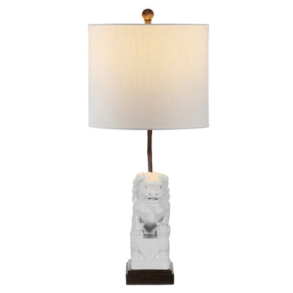 Guardian Lion Ceramic Classic Modern Led Table Lamp