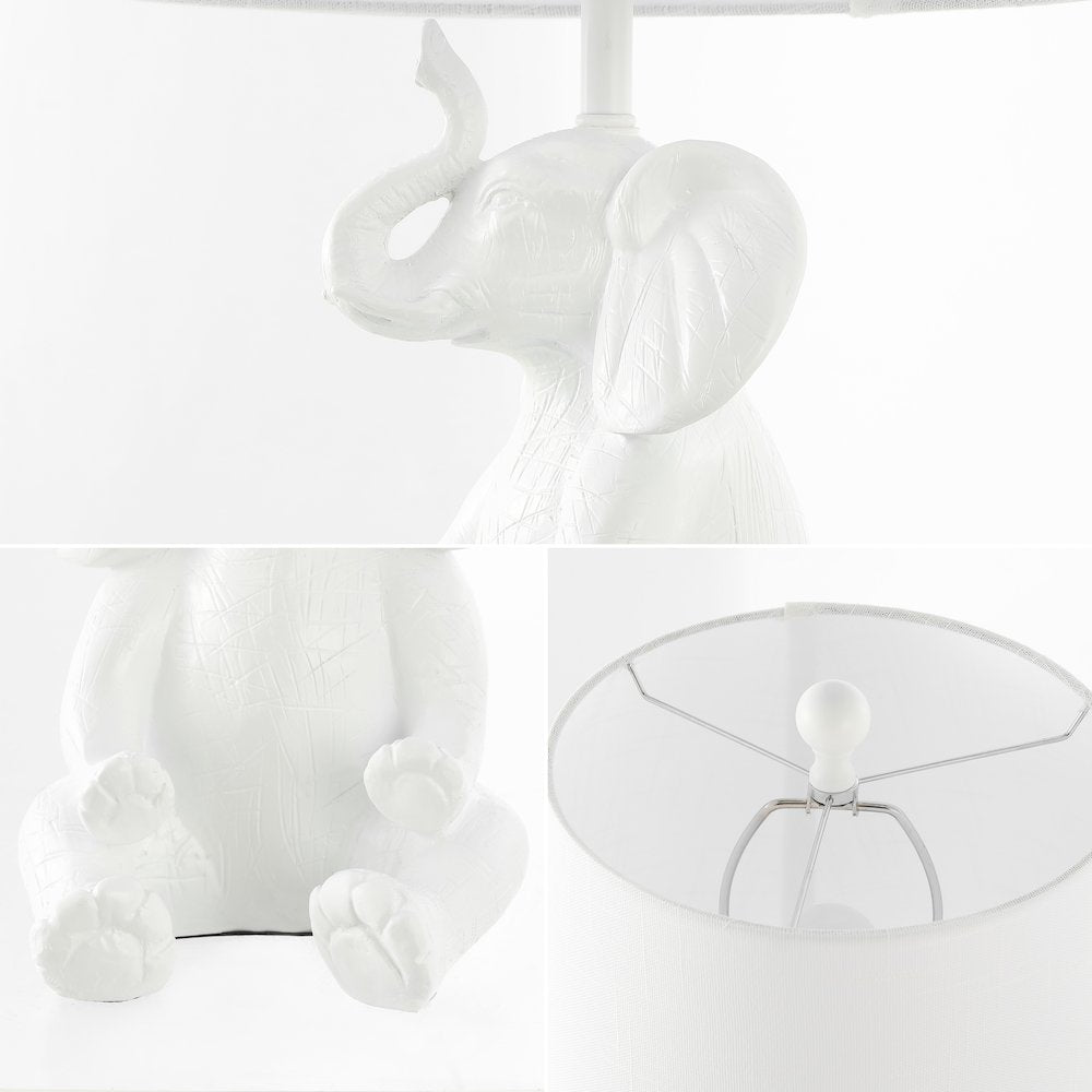 Kairi Modern Shabby Chic Resin/Iron Happy Elephant Led Kids' Table Lamp