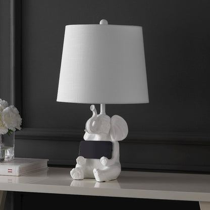 Kairi Modern Shabby Chic Resin/Iron Happy Elephant Led Kids' Table Lamp