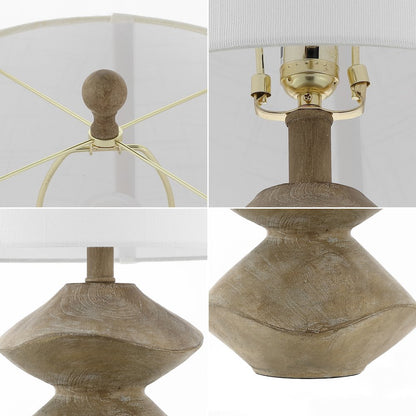 Laken Minimalist Coastal Resin/Iron 2-Stack Cairn Led Table Lamp