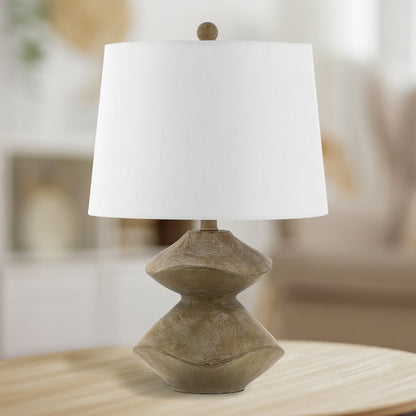 Laken Minimalist Coastal Resin/Iron 2-Stack Cairn Led Table Lamp