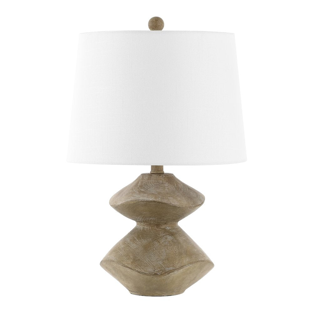 Laken Minimalist Coastal Resin/Iron 2-Stack Cairn Led Table Lamp
