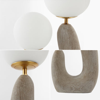 Mid-Century Scandinavian Resin/Iron/Frosted Glass Cactus Led Table Lamp