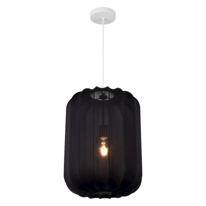 Aurelia Scandinavian Adjustable Lantern Metal Ribbed Cocoon Capsule LED Pendant