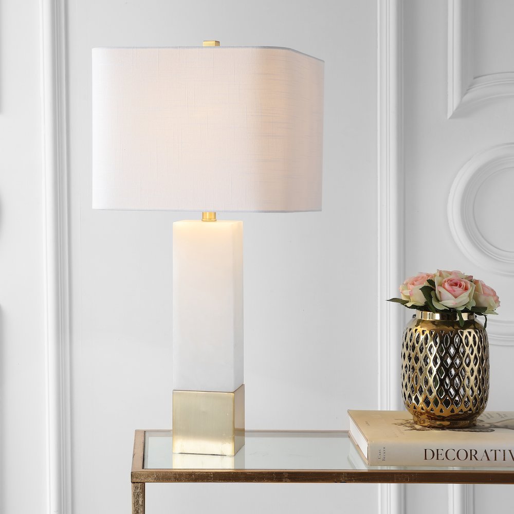 Jeffrey Metal/Marble Led Table Lamp