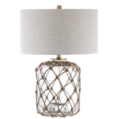 Mer Glass And Rope Led Table Lamp