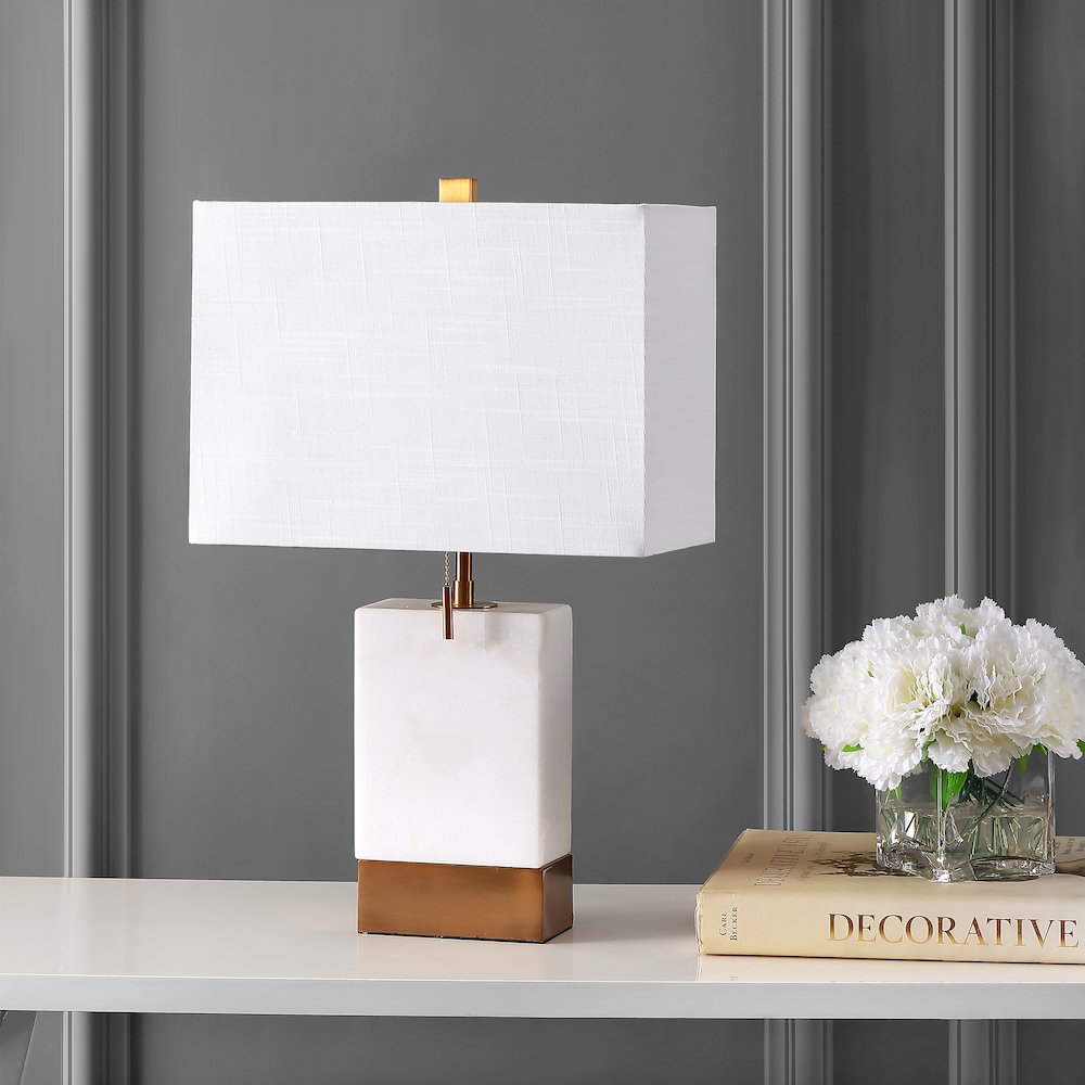 Trevor Marbleiron Gold Modern Console Led Table Lamp
