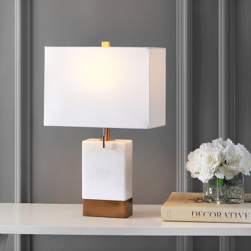 Trevor Marbleiron Gold Modern Console Led Table Lamp