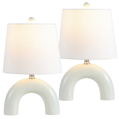 Ceramic Arch LED Table Lamp, Blue Gray (Set of 2)