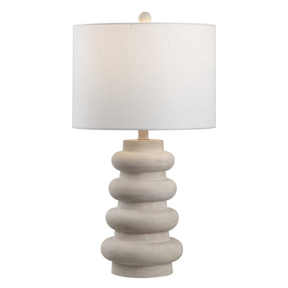 Juniper Modern Minimalist Resin Stacked Ovoid LED Lamp Antique