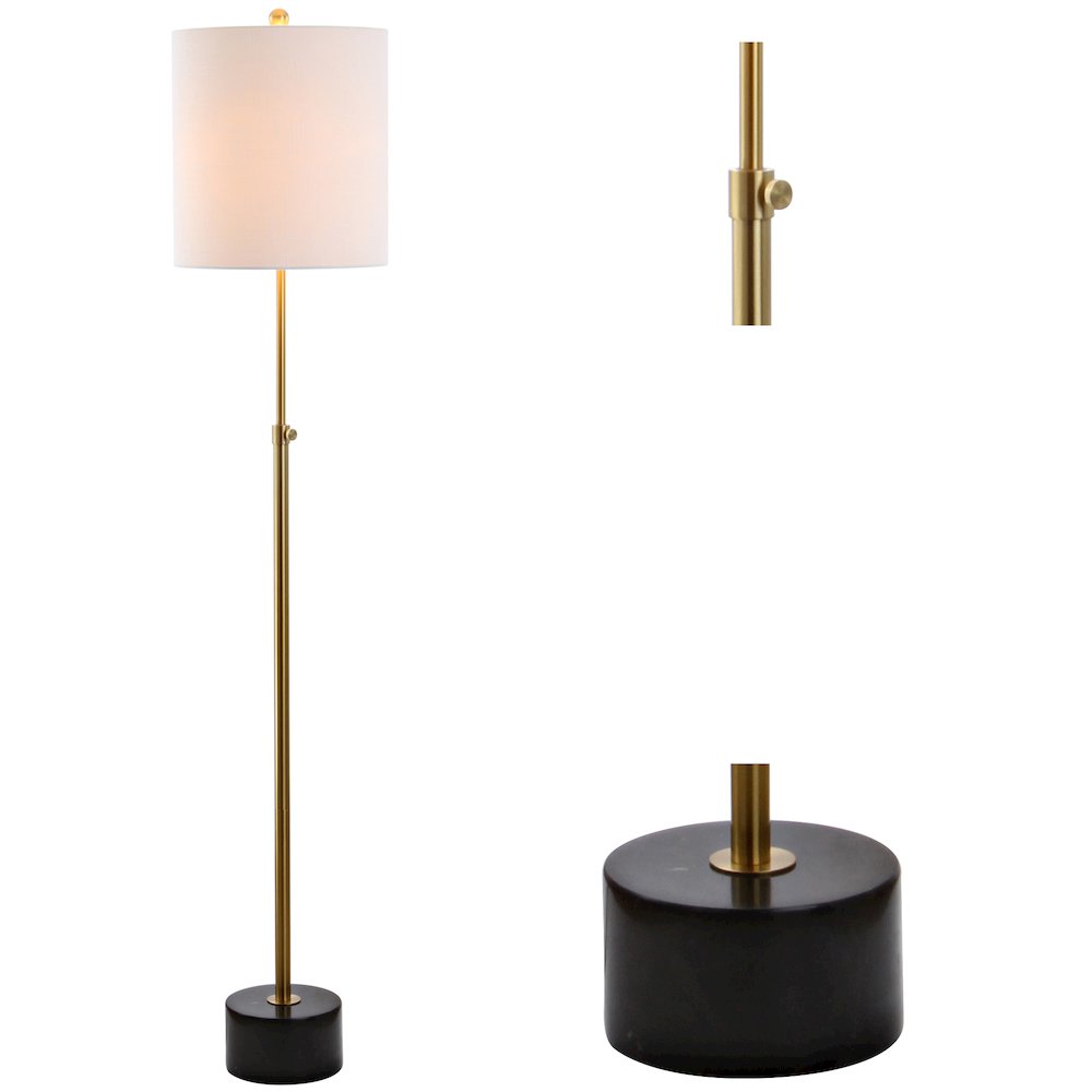 Crosby Adjustable Height Metal Led Floor Lamp