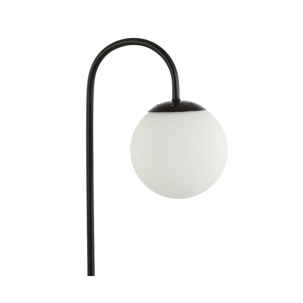 Arco Iron/Glass Minimalist Mid Century Globe Led Table Lamp