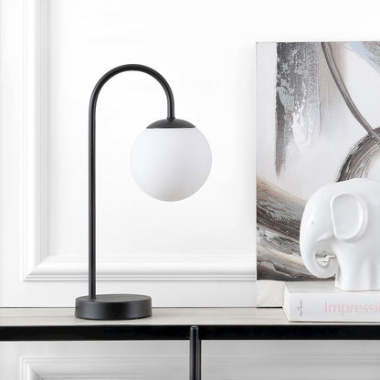 Arco Iron/Glass Minimalist Mid Century Globe Led Table Lamp