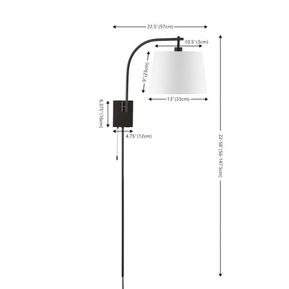 Plug-In Or Hardwired Iron Led Gooseneck Swing Arm Wall Sconce