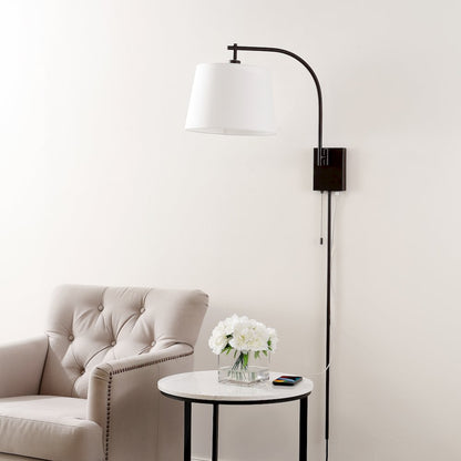 Plug-In Or Hardwired Iron Led Gooseneck Swing Arm Wall Sconce