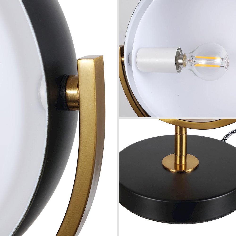 Orion Adjustable Rotating Globe Sliding Diffuser Shield LED Table Lamp (Set 2)