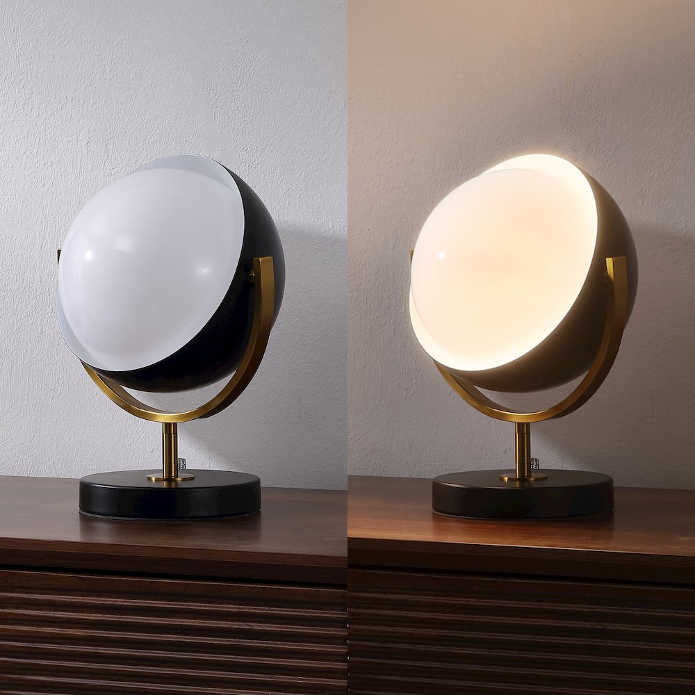 Orion Adjustable Rotating Globe Sliding Diffuser Shield LED Table Lamp (Set 2)