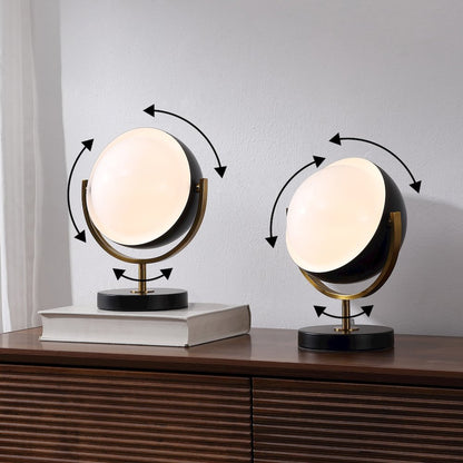 Orion Adjustable Rotating Globe Sliding Diffuser Shield LED Table Lamp (Set 2)