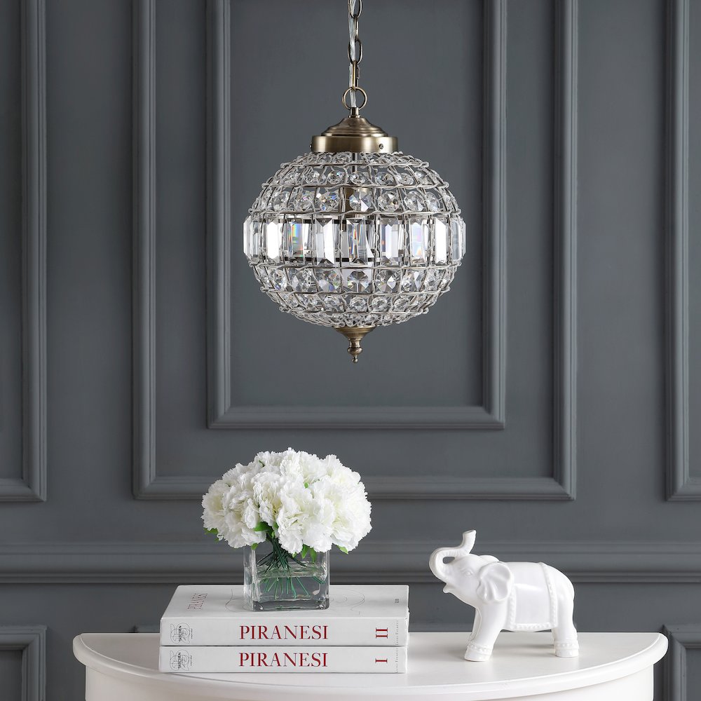 Georgina Crystal/Metal Led Pendant Pendant