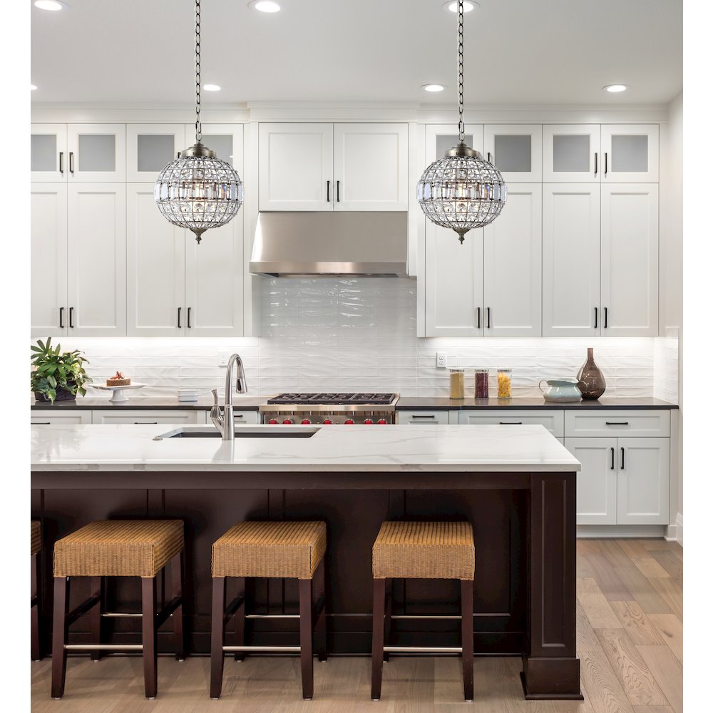 Georgina Crystal/Metal Led Pendant Pendant