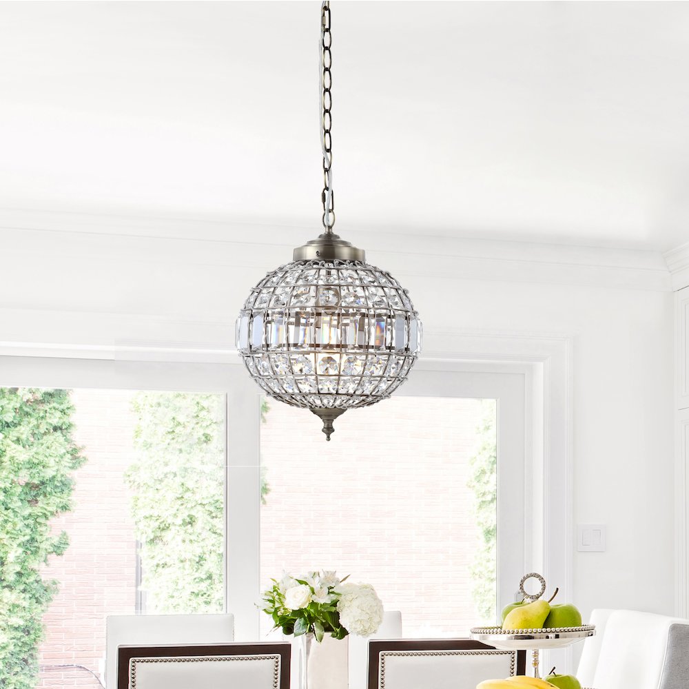 Georgina Crystal/Metal Led Pendant Pendant