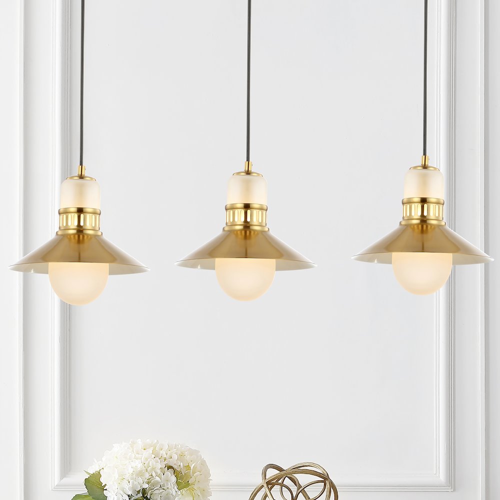 Colin Adjustable Iron/Glass Retro Hurricane Led Pendant