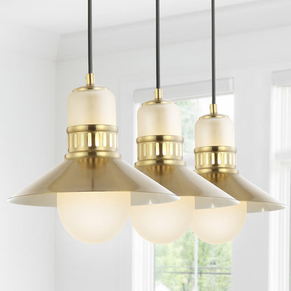 Colin Adjustable Iron/Glass Retro Hurricane Led Pendant