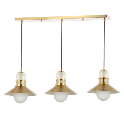 Colin Adjustable Iron/Glass Retro Hurricane Led Pendant