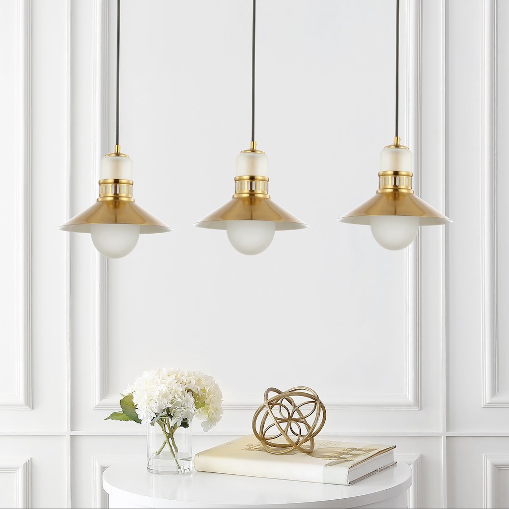 Colin Adjustable Iron/Glass Retro Hurricane Led Pendant