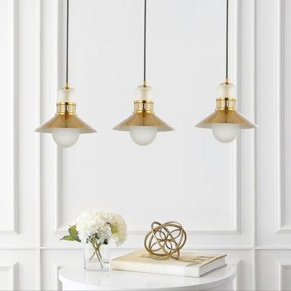 Colin Adjustable Iron/Glass Retro Hurricane Led Pendant